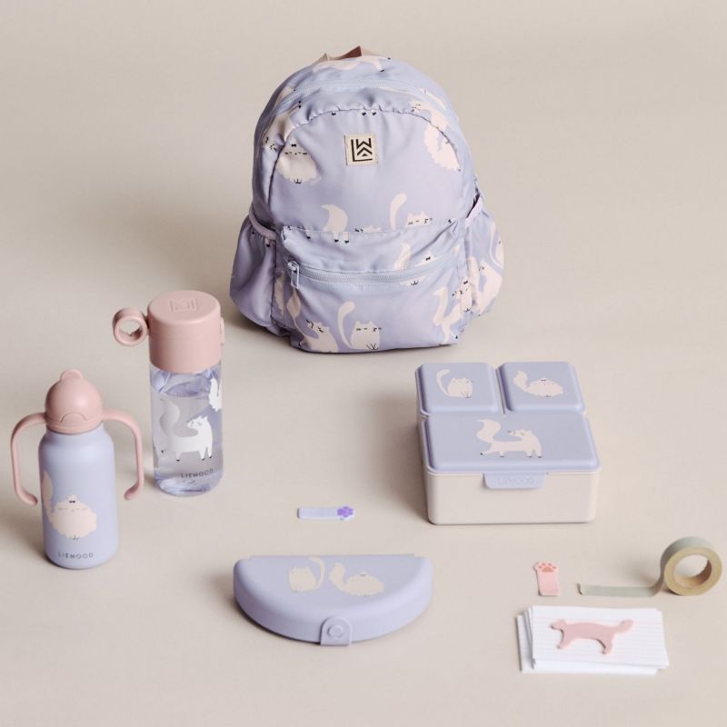 Lunch box à compartiments Driss Cat Warm Lilac Liewood Ambiance 2