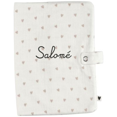 Protège carnet de santé Gaze Coeurs (personnalisable)