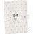 Variation Blanc, beige du produit Protège carnet de santé Gaze Coeurs (personnalisable) de la marque Atelier Wagram