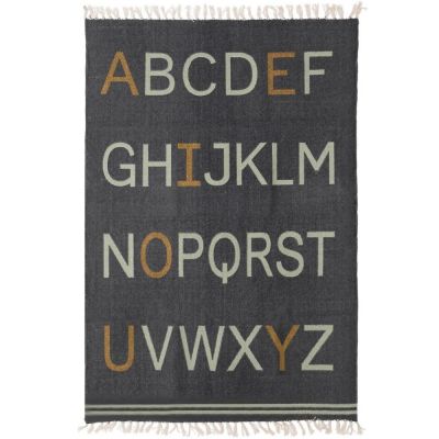 Tapis Alphabet rectangulaire gris  (100 x 140 cm)  par AFKliving