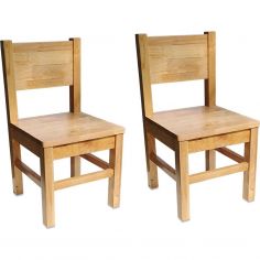 Lot de 2 chaises en bois naturel (4-7 ans) - Pioupiou et Merveilles