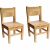 Variation Marron du produit Lot de 2 chaises en bois naturel (4-7 ans) de la marque Pioupiou et Merveilles