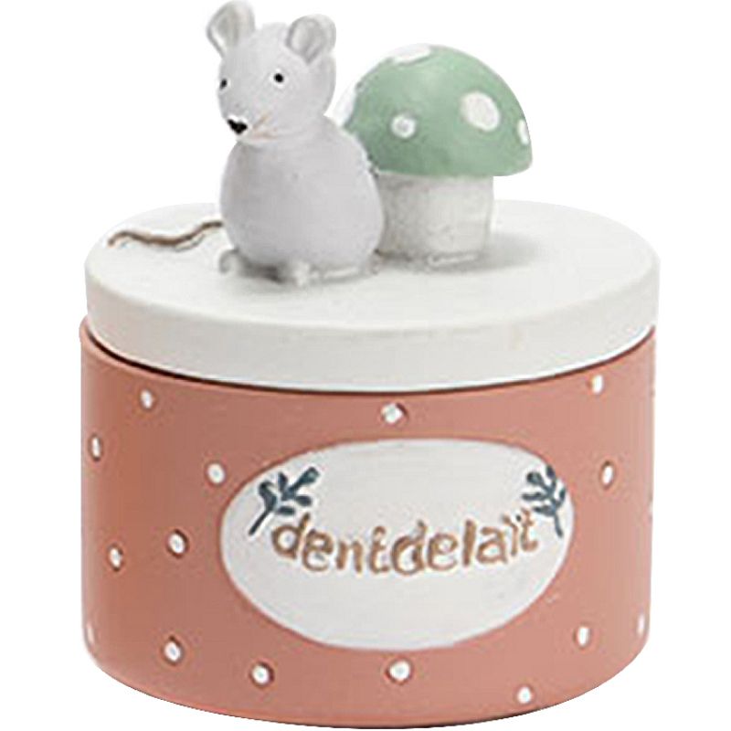 Boîte à dent souris Andrea vieux rose Amadeus Les Petits