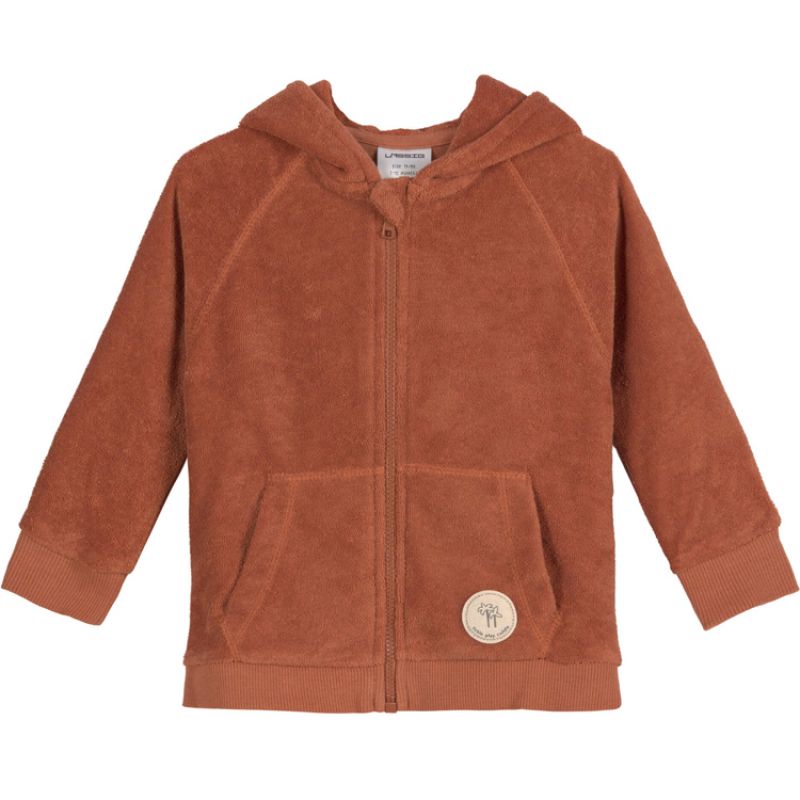 Veste zippée à capuche rouille Terry (3-6 mois) Lässig