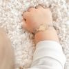 Bracelet bébé sur cordon Nuage personnalisable (plaqué or)  par Merci Maman