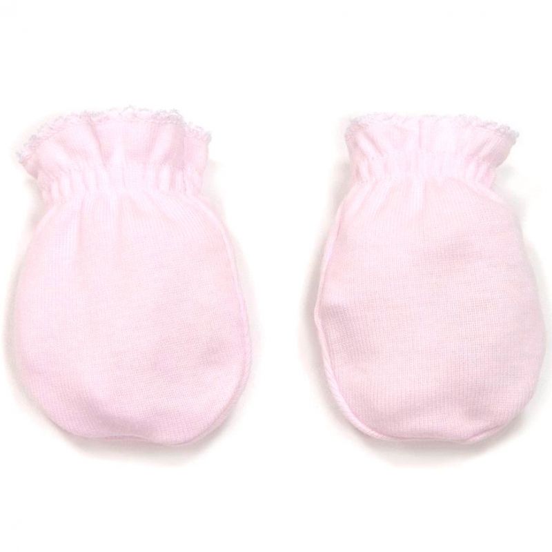 Moufles de naissance tencel en coton rose Cambrass