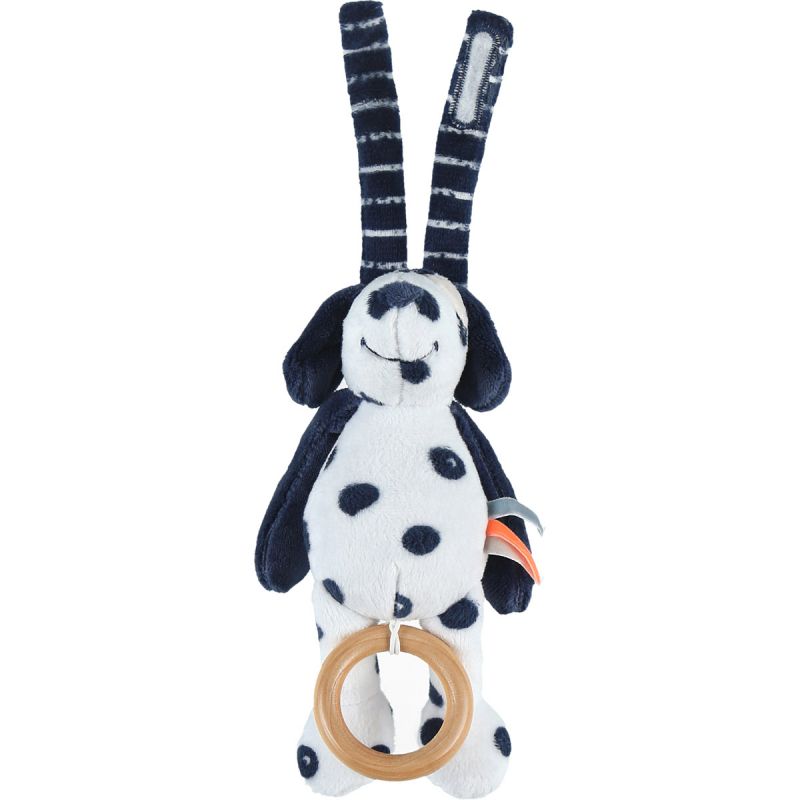 Doudou musical à suspendre Aston chien bleu veloudoux Aston & Jack (22 cm) Noukie's