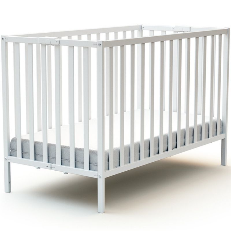 Lit pliable en bois de hêtre Essentiel blanc (60 x 120 cm) AT4