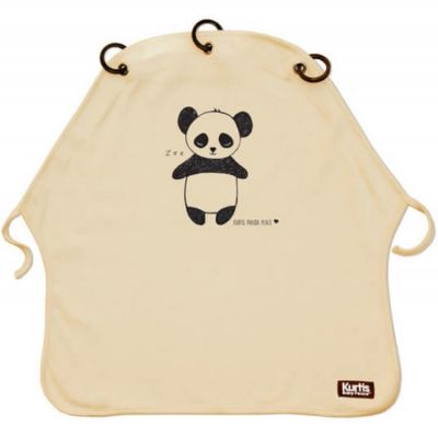 Protection pour poussette Baby Peace coton bio Panda sable Kurtis