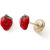 Variation Rouge, vert du produit Boucles d'oreilles à vis Fraises (or jaune 9 carats) de la marque Baby bijoux