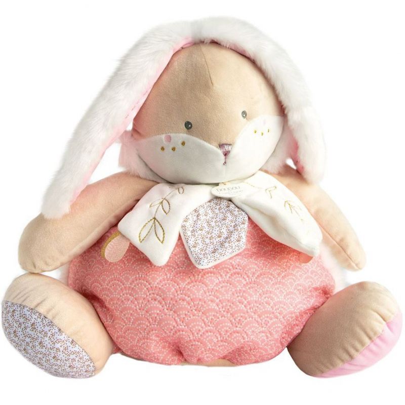Peluche range pyjama rose Lapin de sucre Doudou et Compagnie
