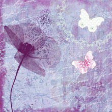 Tableau Butterfly Flower (30 x 30 cm)  par Artis