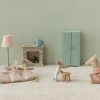 Triplés Bébés souris dans leur boîte assortie Vichy Maileg Ambiance 2