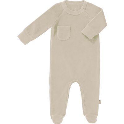 Combinaison pyjama en velours bio Sandshell (3-6 mois : 60 à 67 cm)  par Fresk
