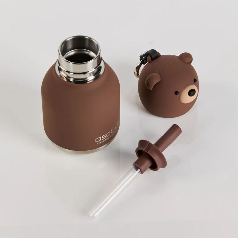 Mini gourde isotherme Bestie Ours brun (200 ml) Asobu Ambiance 5