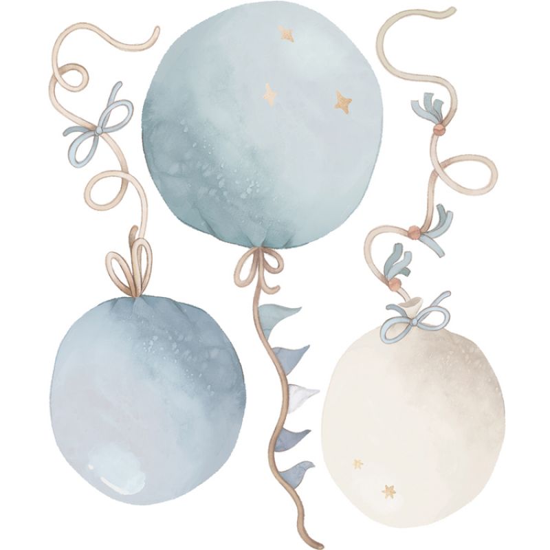 Stickers muraux Ballons bleus (50 x 60 cm) Lilipinso