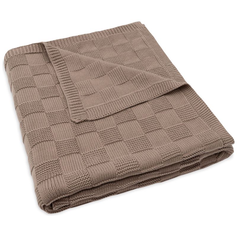 Couverture en tricot Box Knit Milky Coffee (100 x 150 cm) Jollein Produit 1