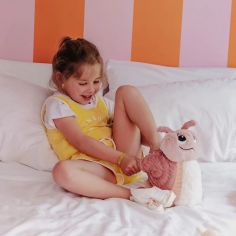 Peluche Speedou l'escargot maman et bébé rose (25 cm)