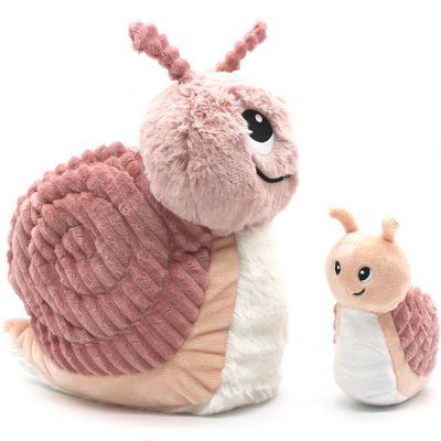 Peluche Speedou l'escargot maman et bébé rose (25 cm)  par Les Déglingos