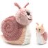 Peluche Speedou l'escargot maman et bébé rose (25 cm) - Les Déglingos