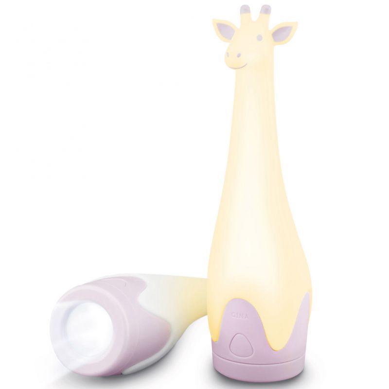 Veilleuse et torche Gina girafe rose ZAZU