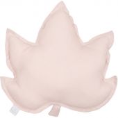 Coussin feuille d'érable rose poudré (43 cm)