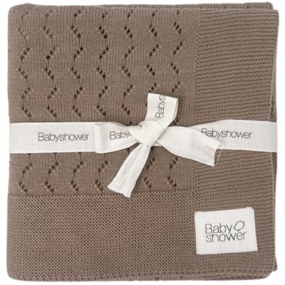 Couverture en tricot Caramel Glacé (75 x 75 cm) Babyshower