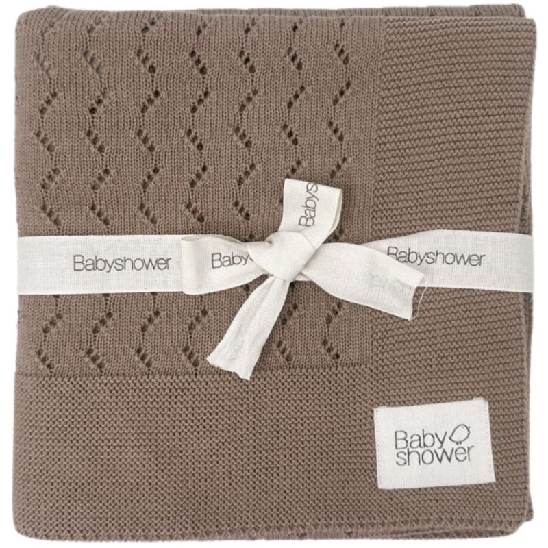 Couverture en tricot Caramel Glacé (75 x 75 cm) Babyshower Produit 1