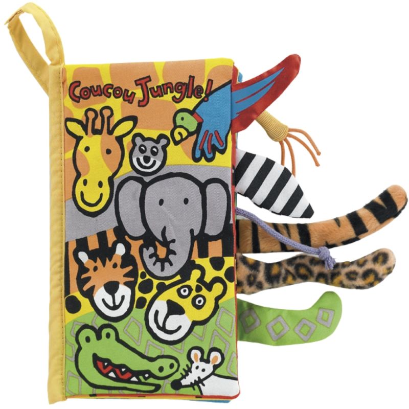 Livre d'activités en tissu Coucou jungle Jellycat