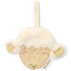 Doudou attache-tétine en gaze de coton Mouton