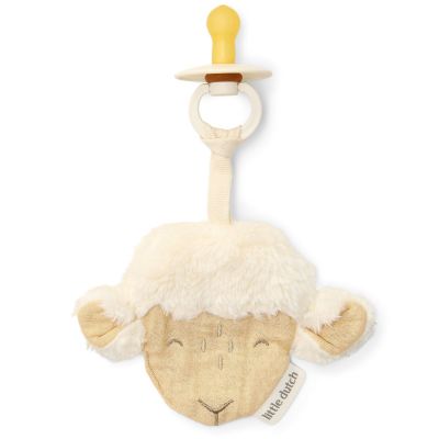 Doudou attache-tétine en gaze de coton Mouton Little Dutch