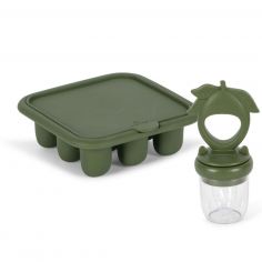 Set bac à glaçons et sucette grignoteuse Blush - Konges Slojd