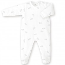 Pyjama léger jersey Apawi plum ecru (3-6 mois : 60 à 67 cm)  par Bemini