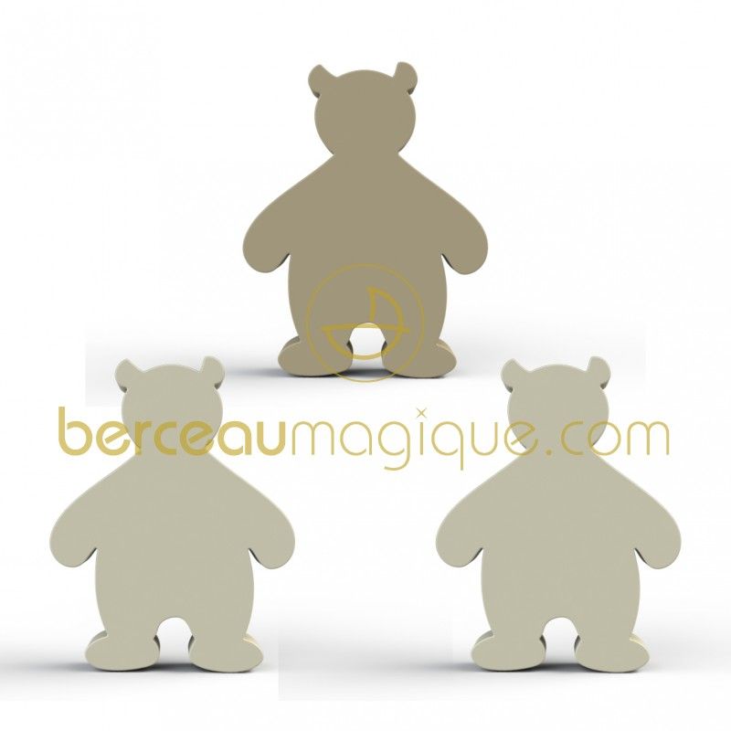 Poignées ludiques Baboum Zamba et Hippoum beige (lot de 3) Noukie's