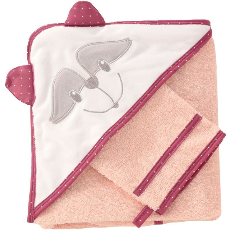 Cape de bain + gant Kipic & Olga (70 x 70 cm) Trois Kilos Sept