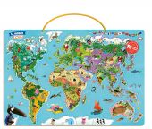 Ma carte du monde magnétique en puzzle Loup