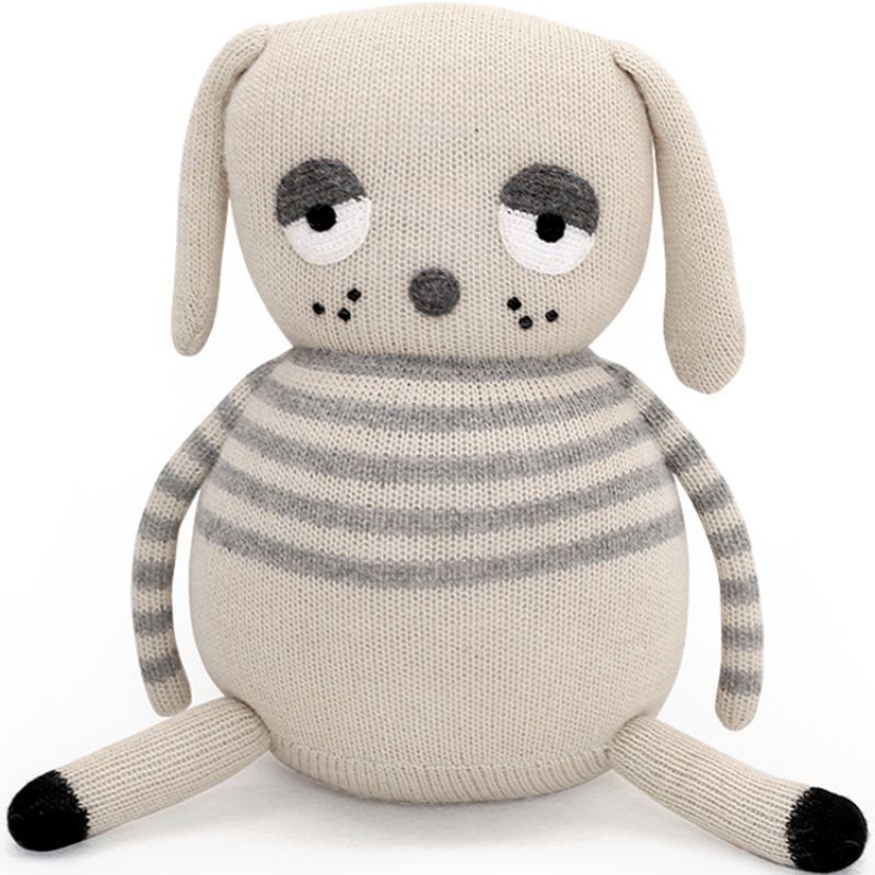 Peluche tricotée chien Lazy Dog (30 cm) ooh noo