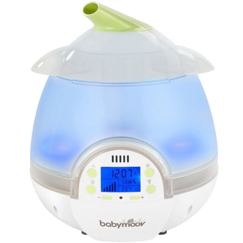 Humidificateur digital vert et blanc Babymoov