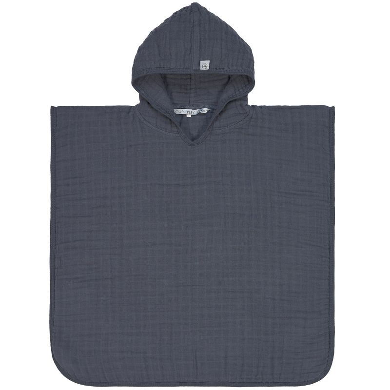 Poncho de bain en mousseline de coton bleu marine (12-36 mois) Lässig