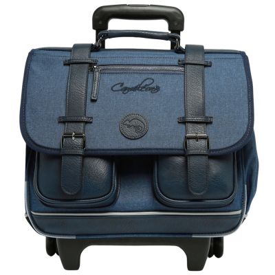 Cartable à roulettes Totaly Navy (38 cm) Caméléon