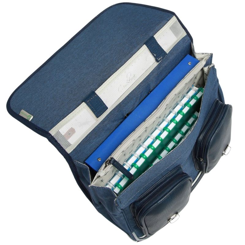 Cartable à roulettes Totaly Navy (38 cm) Caméléon Produit ouvert 5