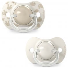 Lot de 2 sucettes symétriques SXPro Birdies Beige (6-18 mois) - Suavinex