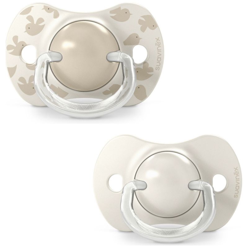 Lot de 2 sucettes symétriques SXPro Birdies Beige (6-18 mois) Suavinex Produit 1