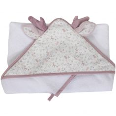 Cape de bain + gant Lilas (75 x 75 cm) - Domiva