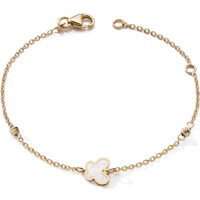 Bracelet Papillon en nacre (or jaune 375°) Baby bijoux