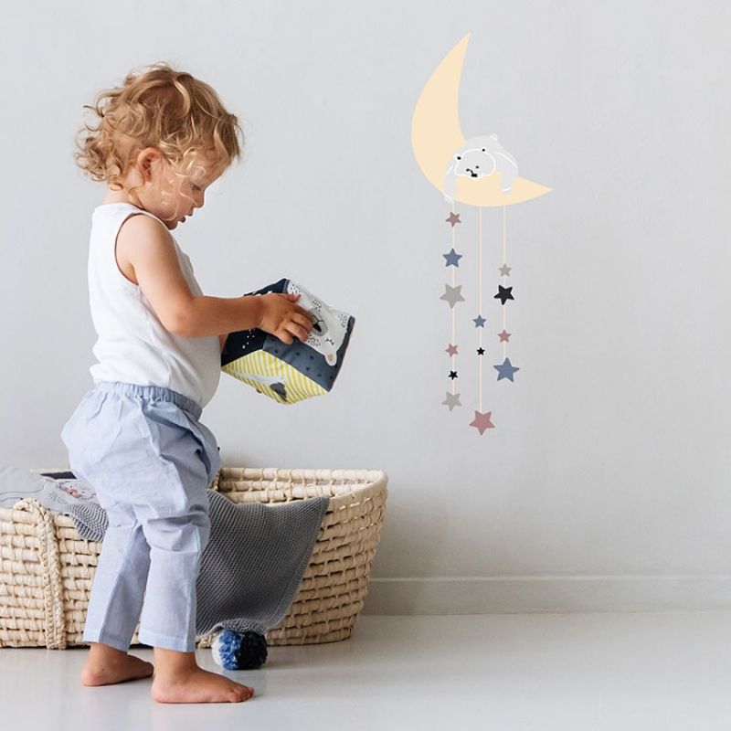 Stickers muraux Just a touch Ours dans la lune Moon Mimi'lou