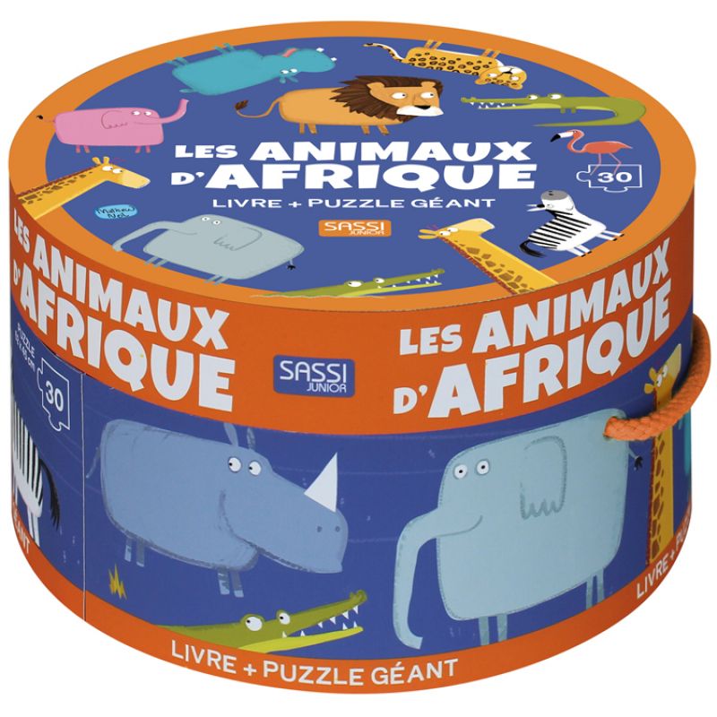 Livre et puzzle géant Les animaux d'Afrique Sassi Junior