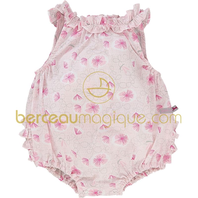 Combinaison courte Aquarelle rose (1 mois au 12 mois) Sucre d'orge