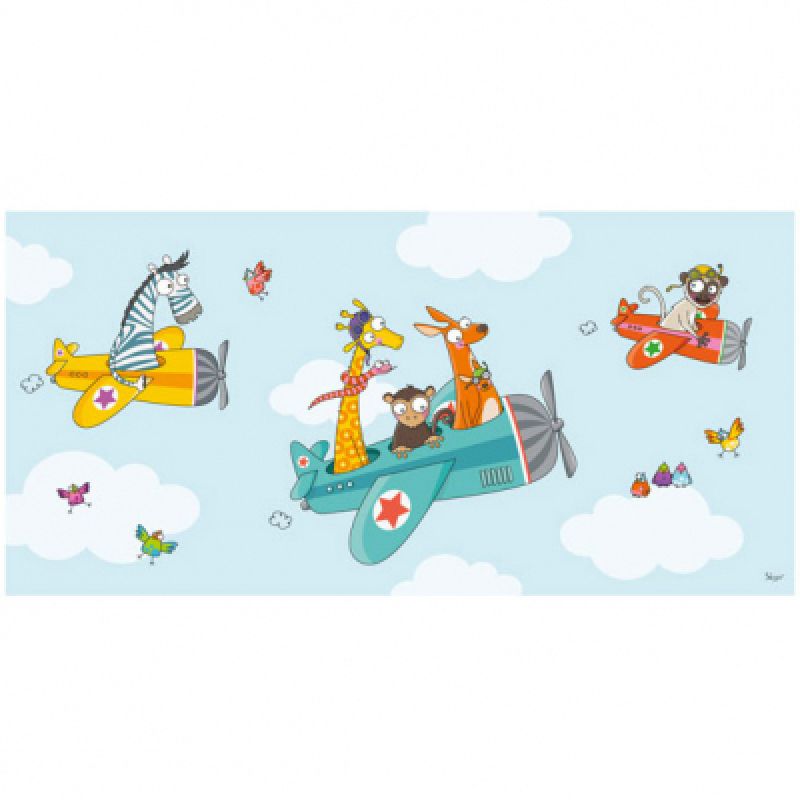 Tableau balade en avion (38 x 78 cm) Série-Golo