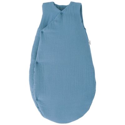 Gigoteuse forme kimono double gaze pierre bleue (18-36 mois)